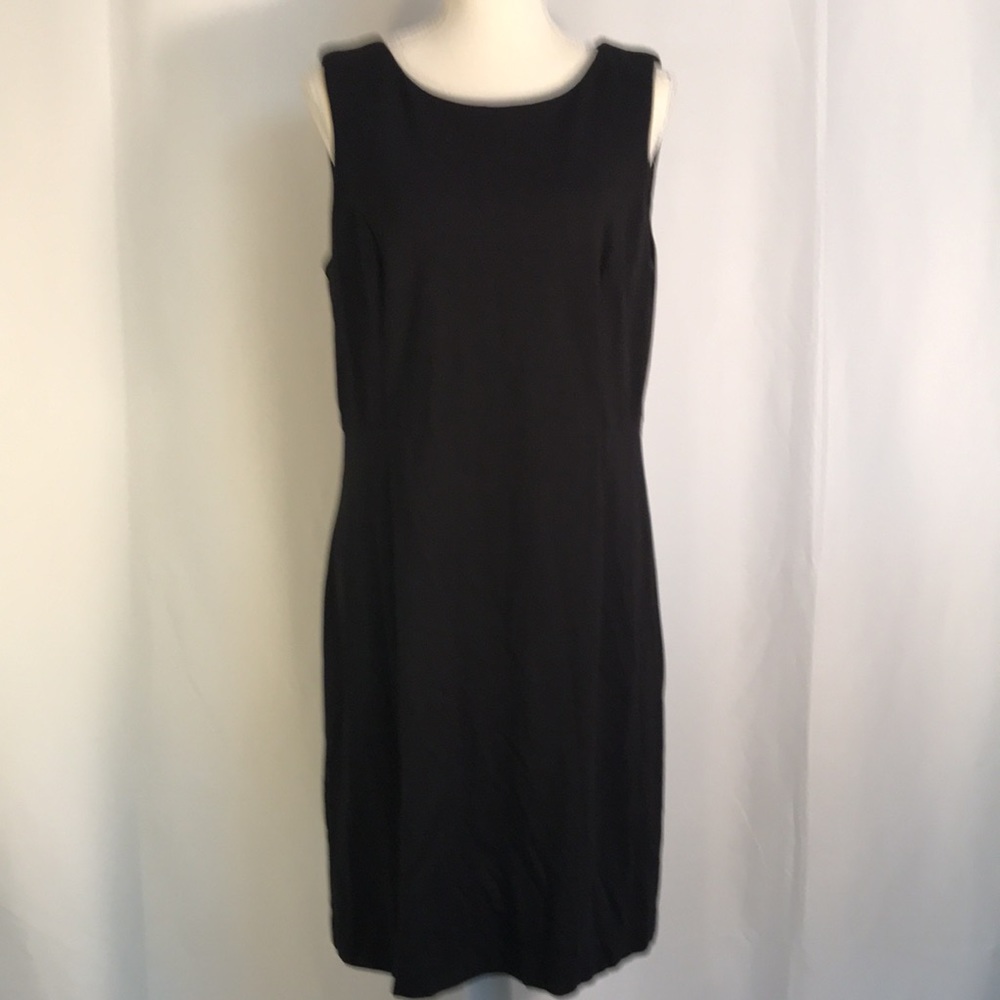 Chico’s Sz 2 sleeveless knee length black dress